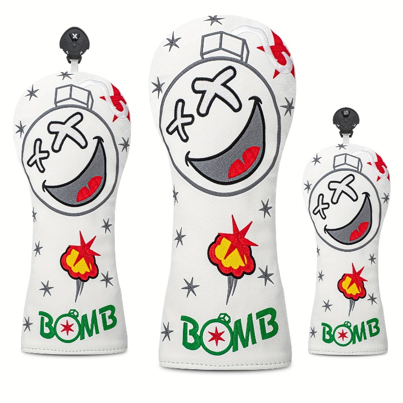 Golf Equipment Organizer - غطاء رأس مضرب الجولف - أبيض،
