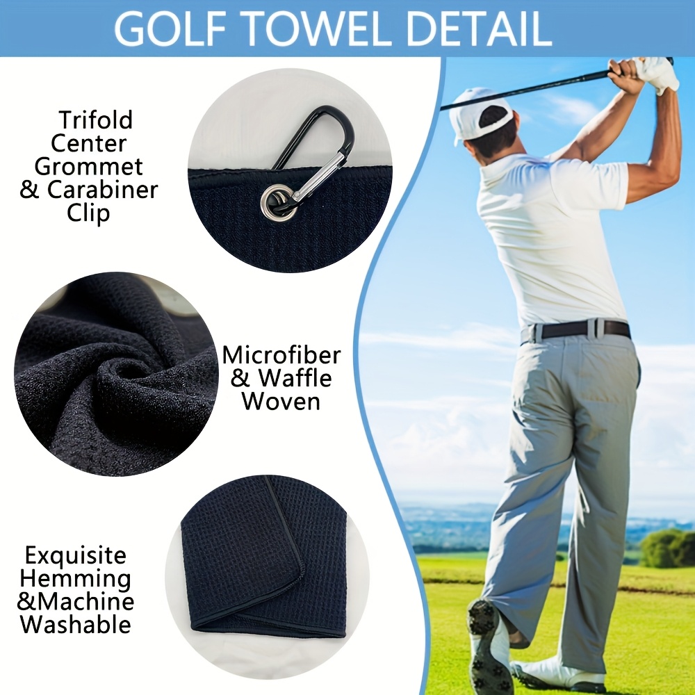 منشفة جولف فاخرة مع مشبك - هدي - مراجعة Golf Towel Waffle وسعره
