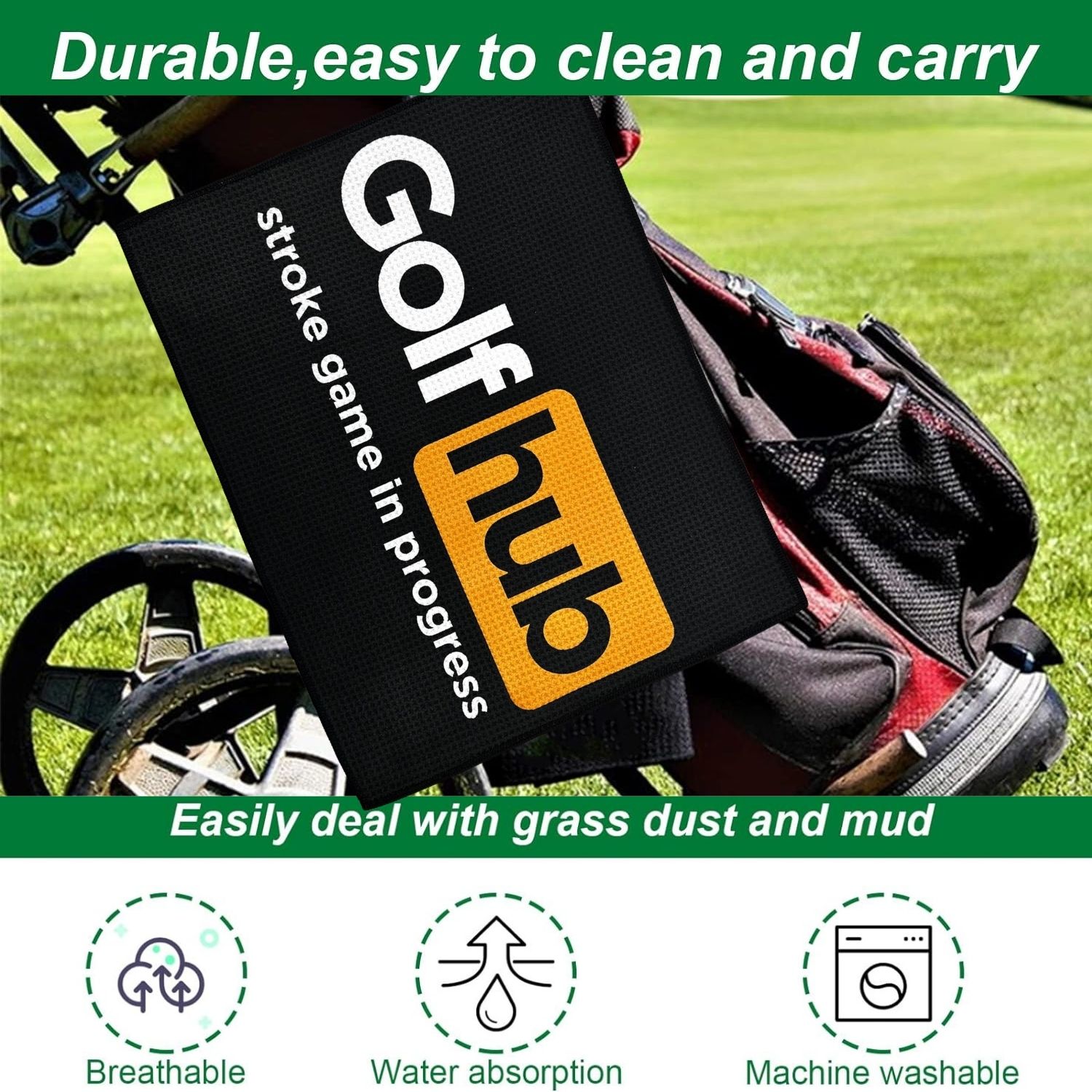 منشفة جولف مميزة من الألياف ال - مراجعة Golf Towel Waffle وسعره