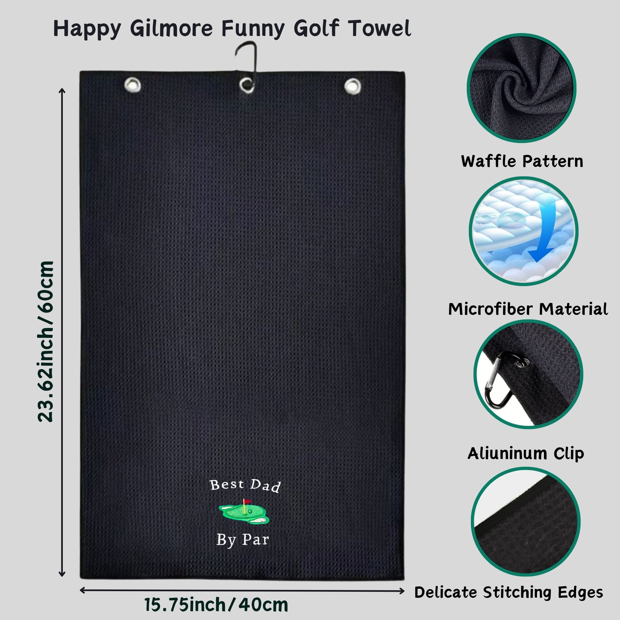 منشفة جولف فاخرة من الألياف ال - مراجعة Golf Towel Waffle وسعره